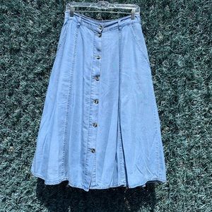 Jean a-line skirt